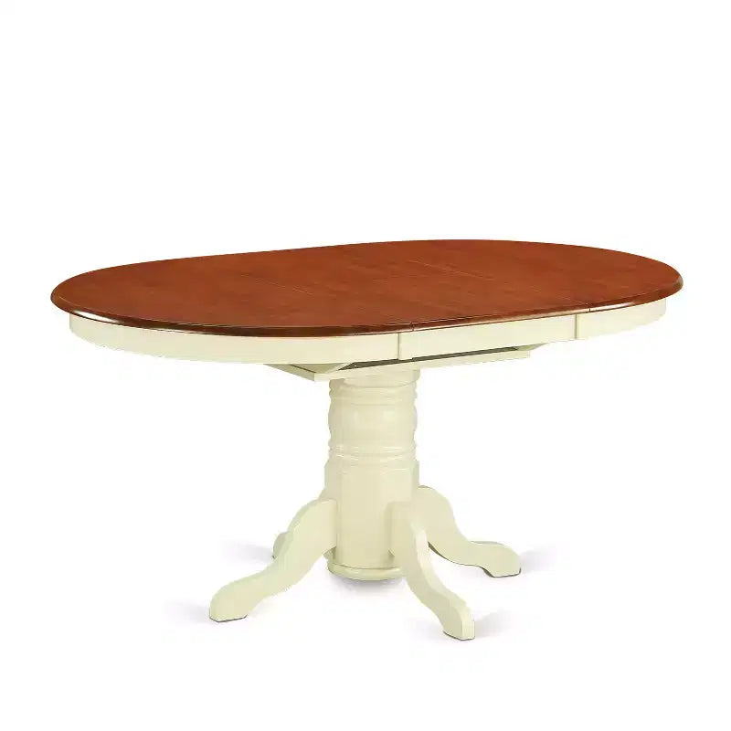 Ensemble de salle à manger HomeStock Belmont - table ovale avec rallonge et 6 chaises, blanc