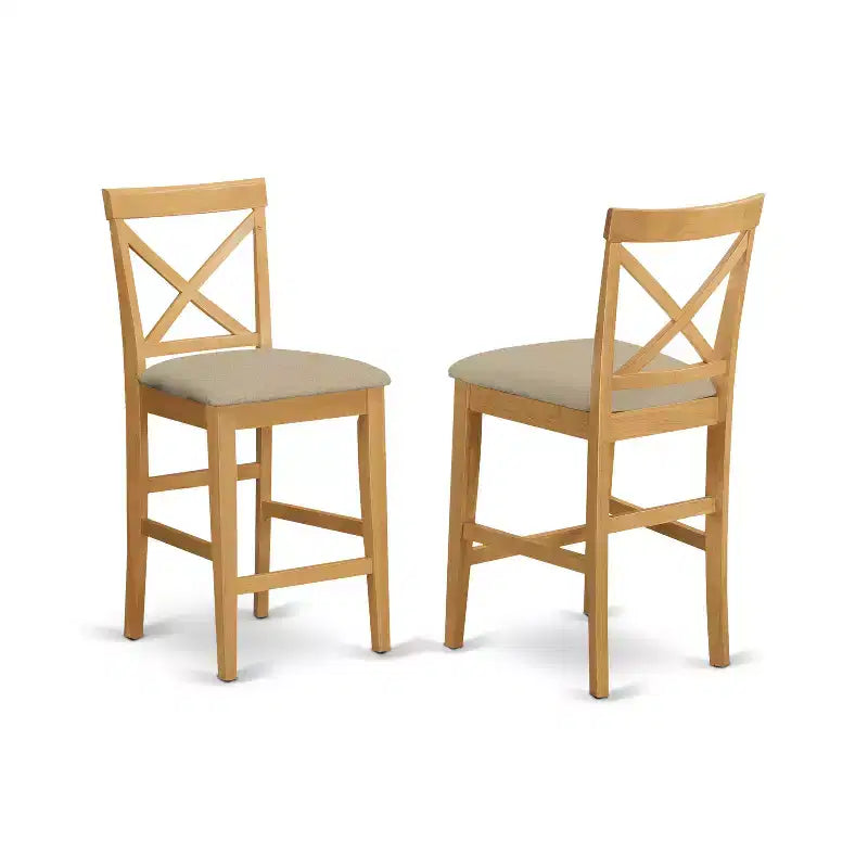 HomeStock Belmont Ensemble Hauteur Comptoir – Table Haute et Chaises de Salle à Manger, Chêne