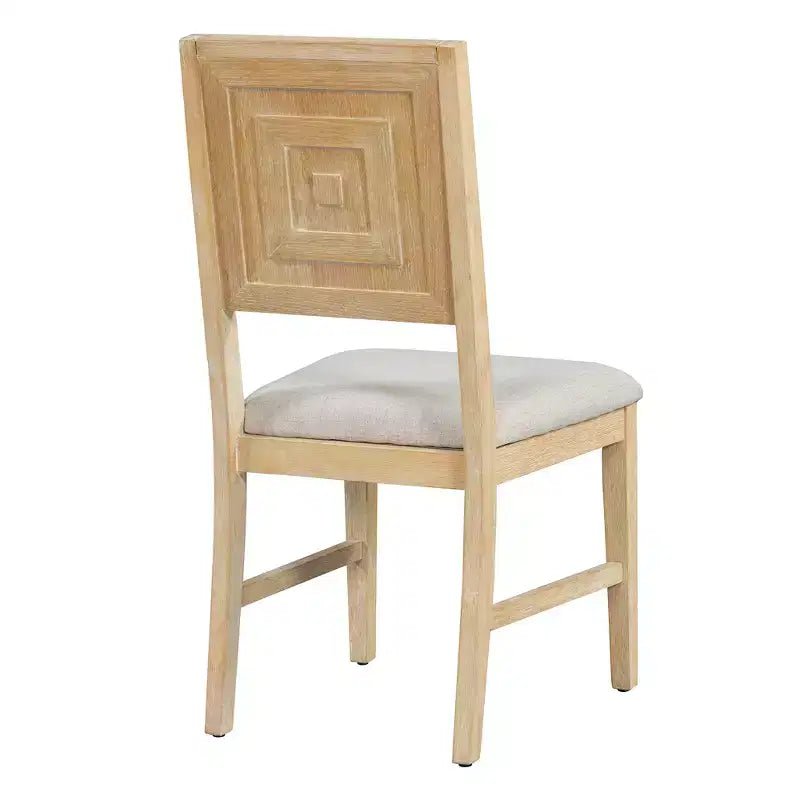 Ensemble de salle à manger GDFStudio Monica 6 pièces avec table en bois de 152 cm et chaises et banc rembourrés