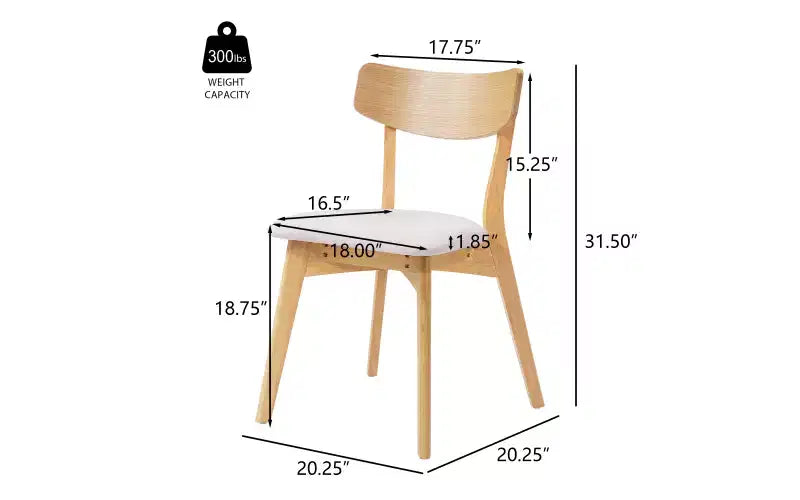 Ensemble de salle à manger 7 pièces Christopher Knight Home Adrian de style moderne du milieu du siècle, table en bois et chaises rembourrées