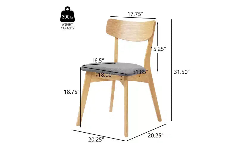 Ensemble de salle à manger 7 pièces Christopher Knight Home Adrian de style moderne du milieu du siècle, table en bois et chaises rembourrées