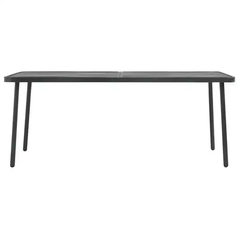 vidaXL Ensemble de salle à manger d'extérieur Table et chaises Ensemble de meubles de jardin Acier Gris foncé