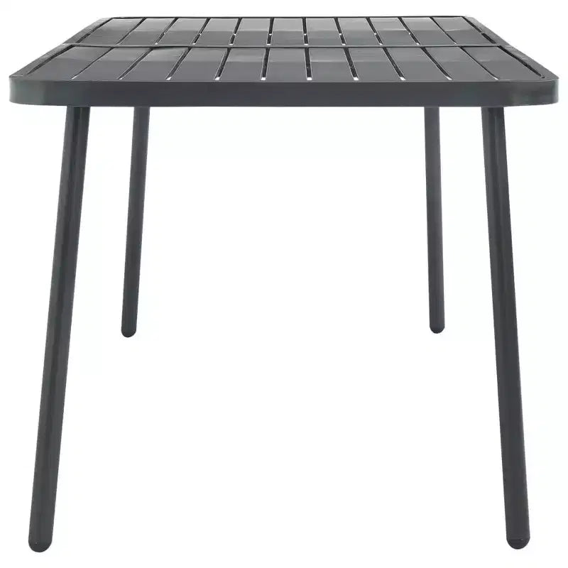 vidaXL Ensemble de salle à manger d'extérieur Table et chaises Ensemble de meubles de jardin Acier Gris foncé