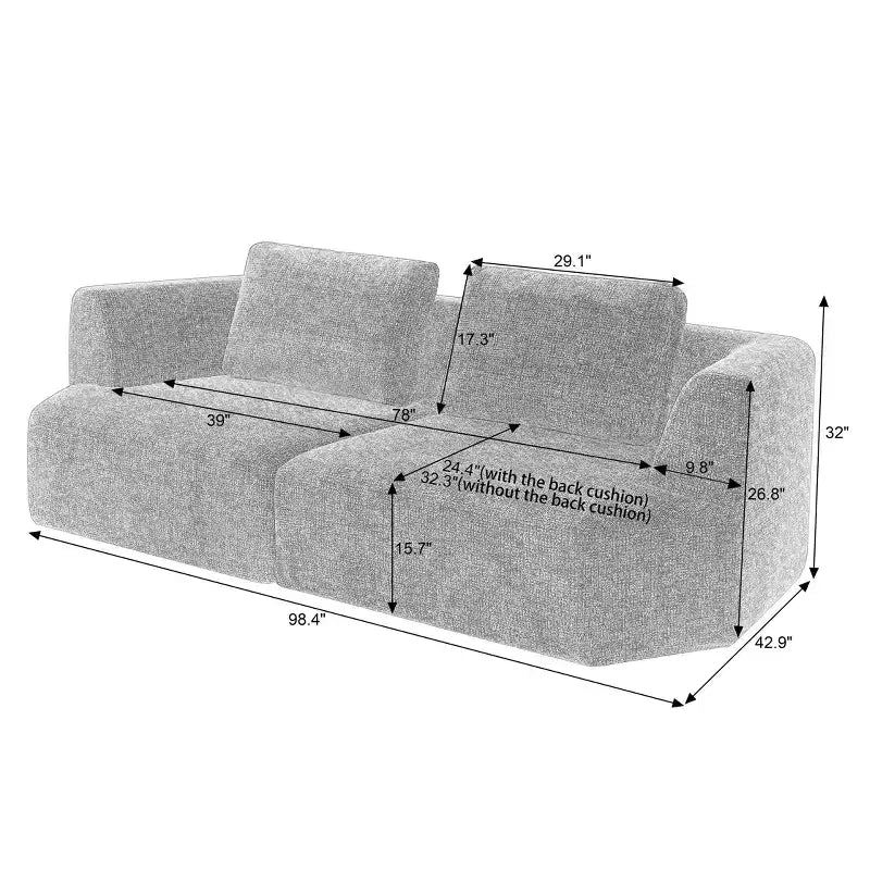 Canapé-lit futon pliable convertible moderne Okak pour salon ou chambre, canapé profond avec dossier confortable et couverture coussinée