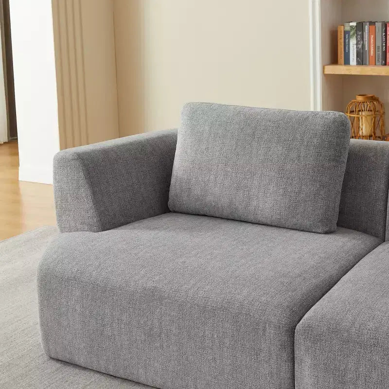 Canapé-lit futon pliable convertible moderne Okak pour salon ou chambre, canapé profond avec dossier confortable et couverture coussinée