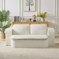 Okak Modern Convertible Folding Futon Sofa for Living Room Bedroom,Deep Seat Sofa Couch with Comfy Backrest & Cushion Blanket