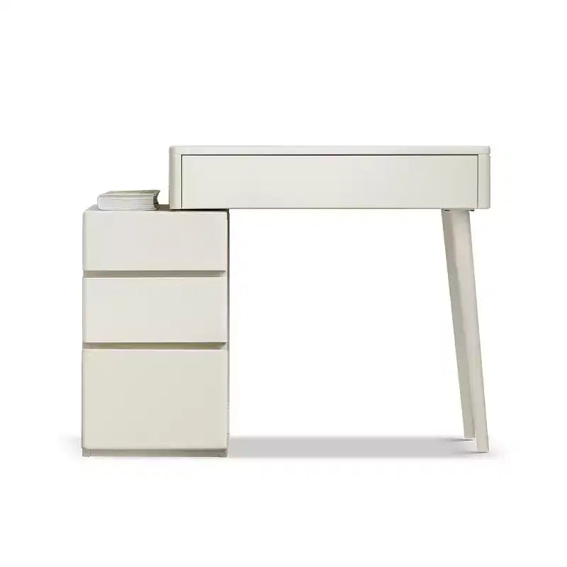 Coiffeuse moderne en bois GDFStudio Soren avec 4 tiroirs et tabouret