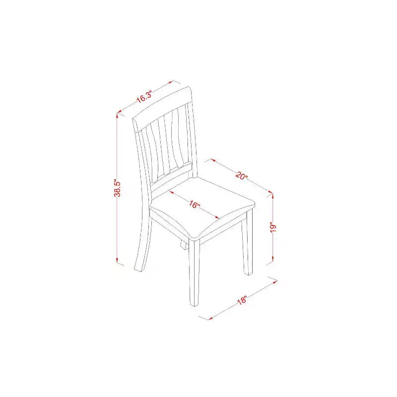 Ensemble table de cuisine pour 4 personnes - Service de salle à manger 5 pièces avec table ronde et chaises en lin - Style Art Déco