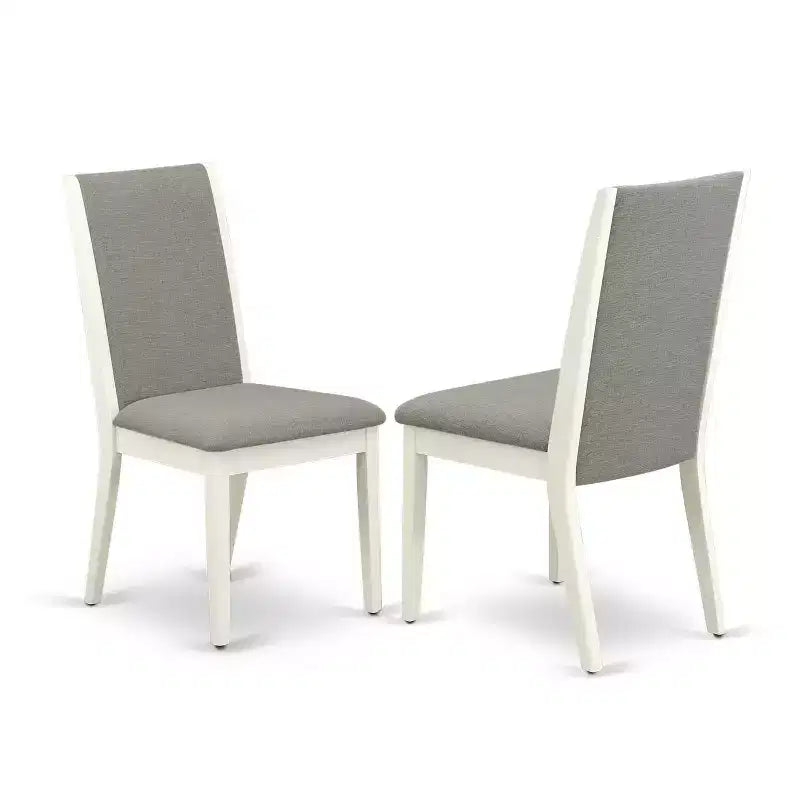 Ensemble de salle à manger moderne 3 pièces - Table et 2 chaises - Fini blanc lin