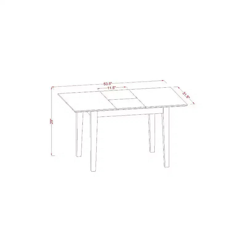 Ensemble de salle à manger rectangulaire - Table 3 pièces avec rallonge papillon et 2 chaises Parsons - Tissu de lin, pieds en chêne
