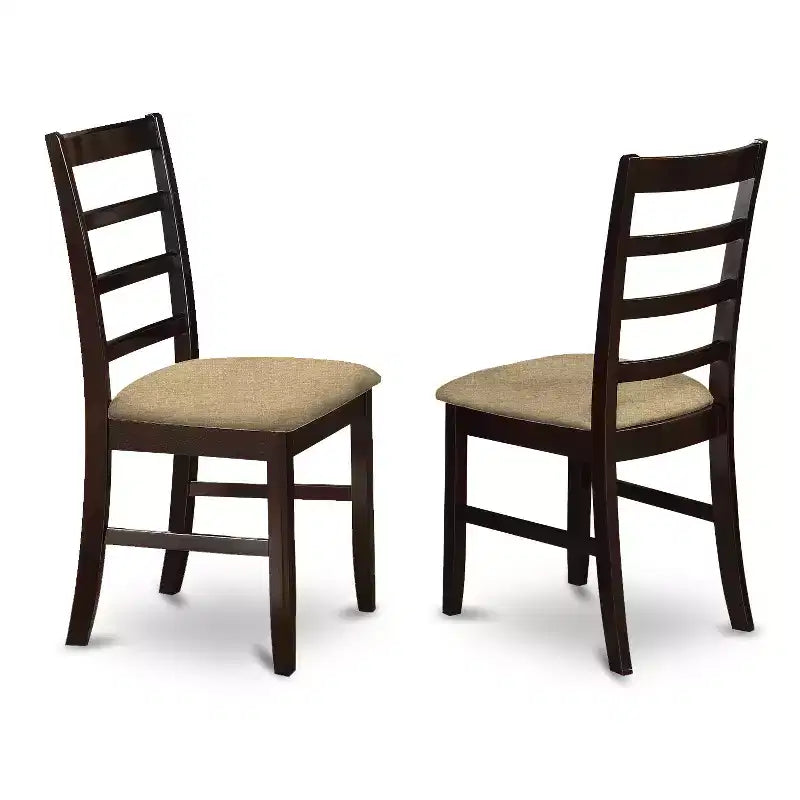 Ensemble de salle à manger - Table avec chaises - Style éclectique - Finition cappuccino - Ensemble table et chaises de cuisine