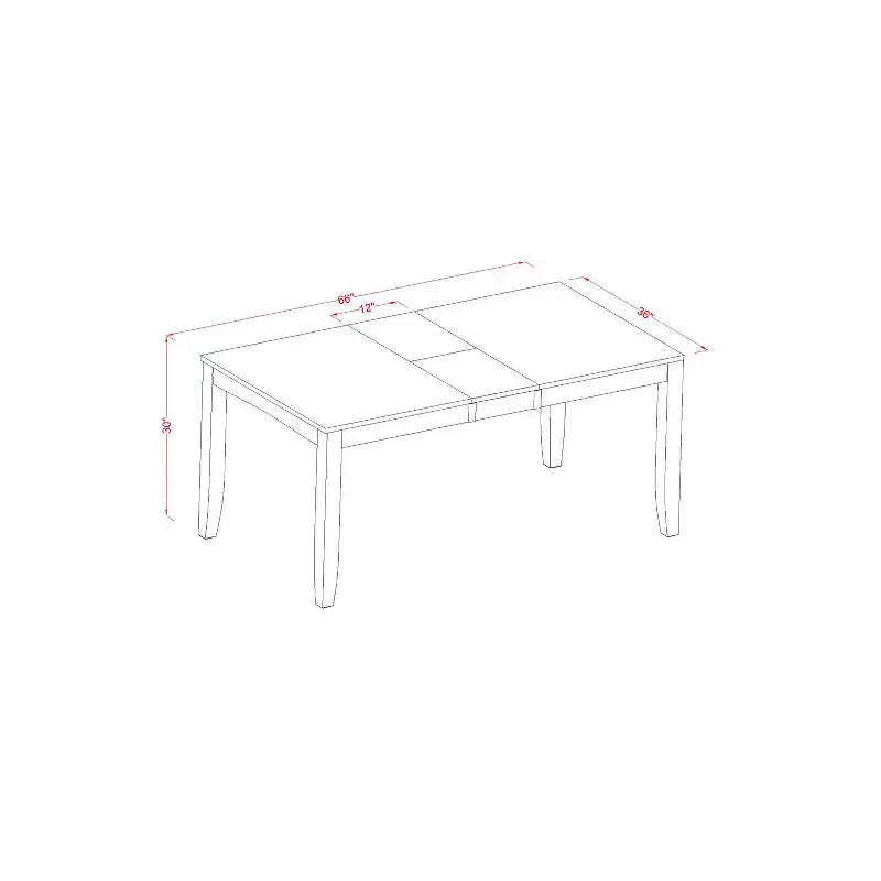 Ensemble de salle à manger - Table avec chaises - Style éclectique - Finition cappuccino - Ensemble table et chaises de cuisine