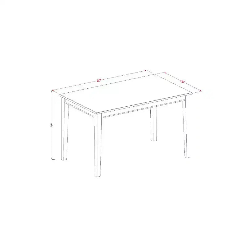 Ensemble de salle à manger hauteur comptoir 7 pièces - Table de cuisine et 6 chaises - Style sud-ouest - 36x60 pouces