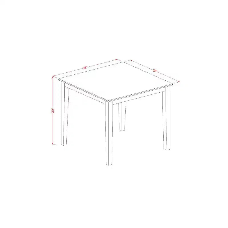 Ensemble Table et Chaises de Cuisine - Table en Bois Massif avec 4 Chaises - Design Moderne