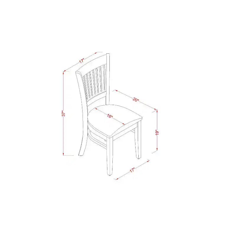 Ensemble Table et Chaises de Cuisine - Table en Bois Massif avec 4 Chaises - Design Moderne