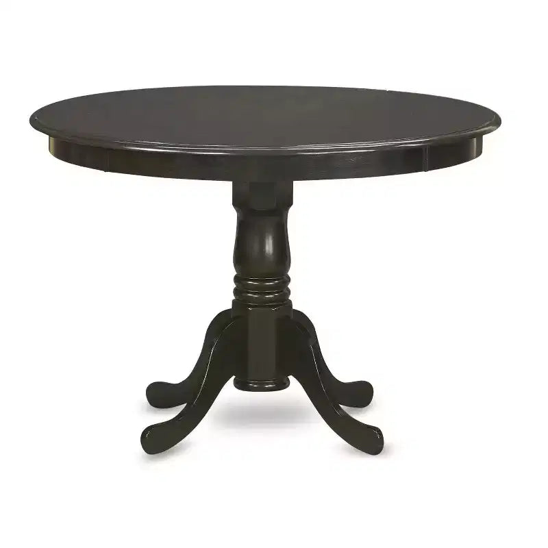 Ensemble de table de cuisine pour 4 personnes - Table à manger ronde de 107 cm avec 4 chaises - Ensemble de salle à manger au charme classique