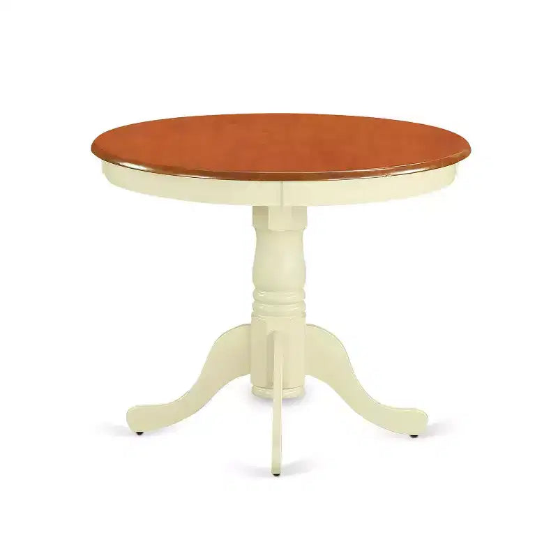 Salle à manger rustique 5 pièces - Table de cuisine et 4 chaises - Table ronde avec sièges en bois - Style ferme