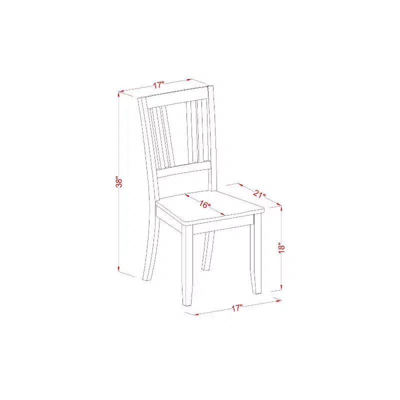 Ensemble de salle à manger avec rallonge papillon - Table et chaises de salle à manger style cottage - Meubles élégants en acajou