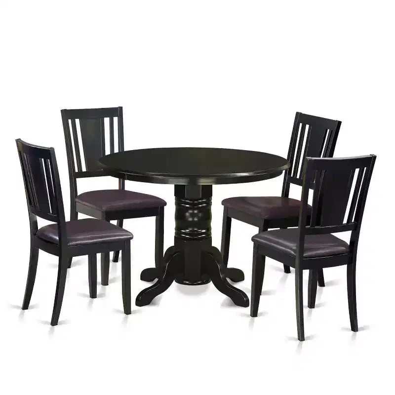 Dining Table Set with Chairs - Kitchen Dinette Table & 4 Chairs - Modern Style