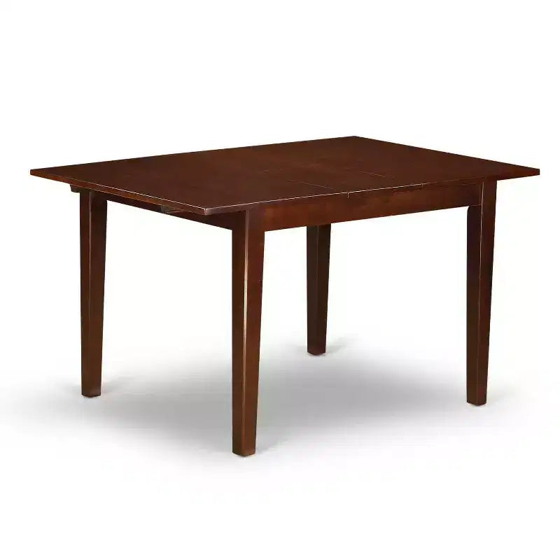 Ensemble de salle à manger rectangulaire - Table 3 pièces avec rallonge papillon et 2 chaises Parsons - Similicuir marron