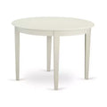 Kitchen Table Set 3pc Round Dining Table & Chairs Linen White Home Stock