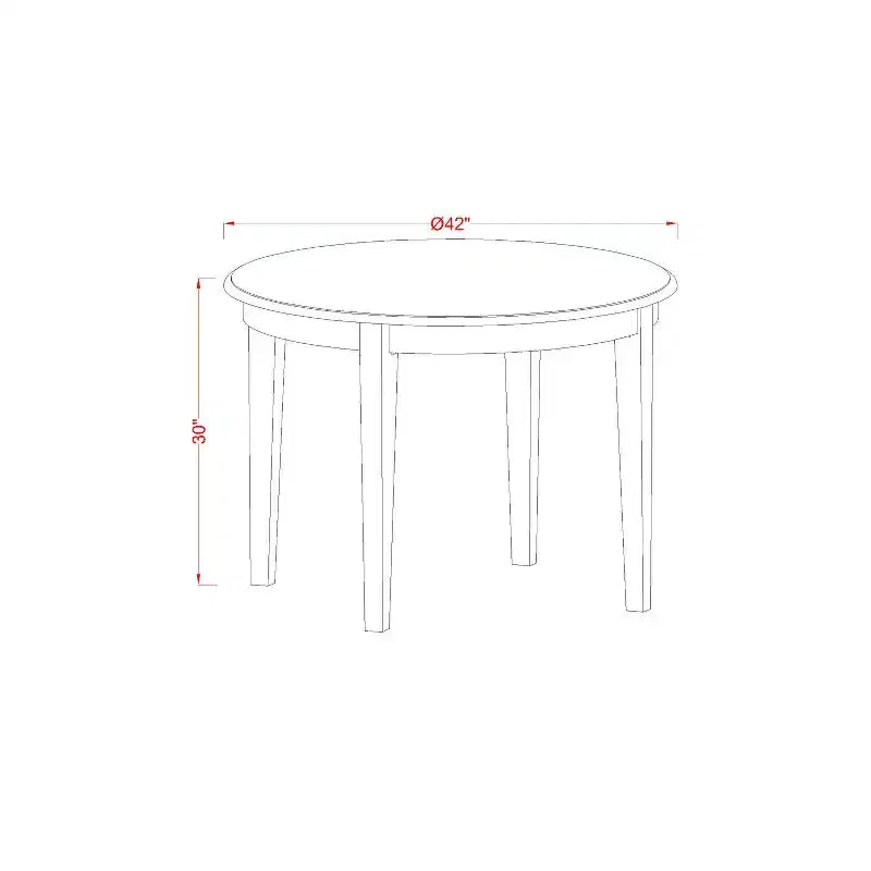 Ensemble Table de Cuisine 3 pièces Table Ronde et Chaises Lin Blanc Home Stock