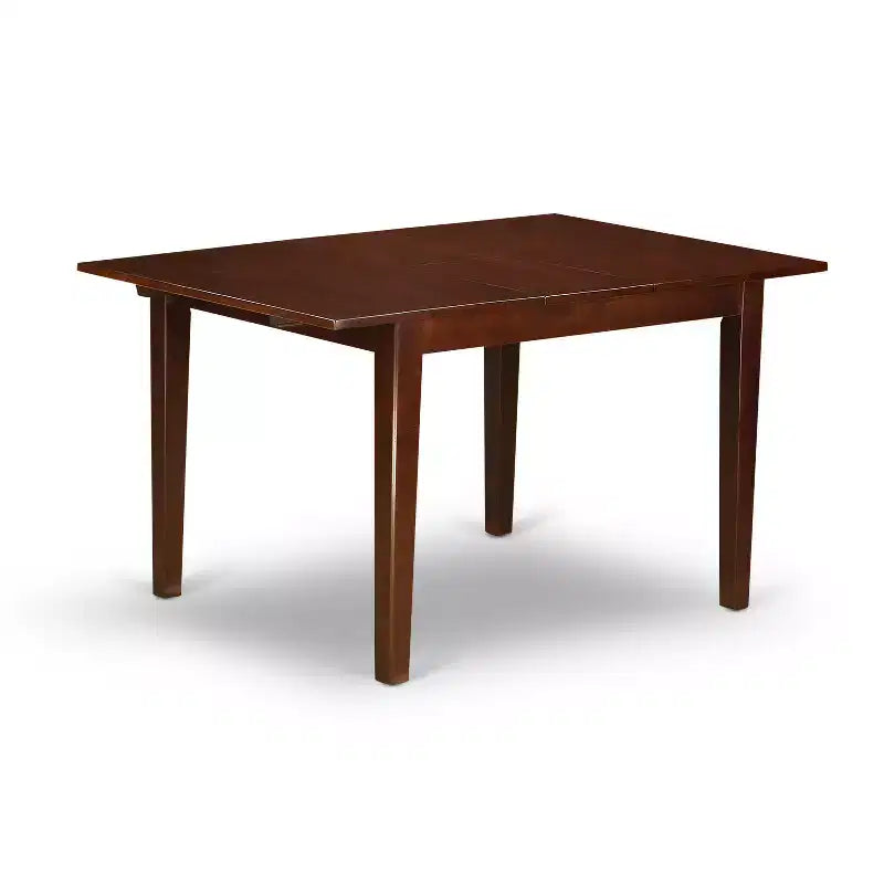 Asian Dining Room Set - 5 Piece Table & Chair Set - Rectangle Table with Butterfly Leaf - Modern Design