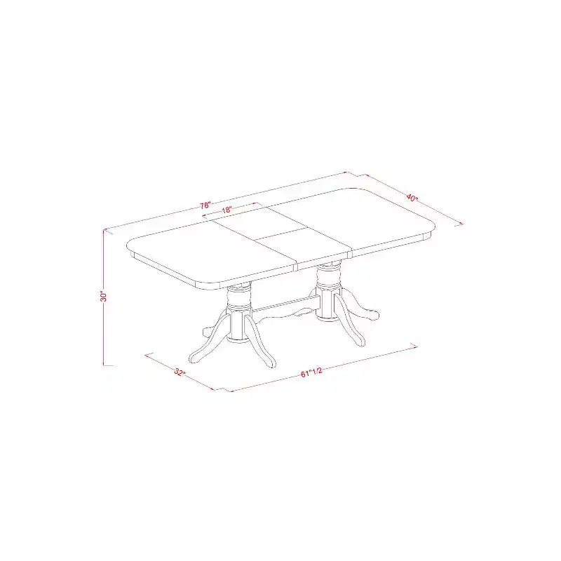 Ensemble de salle à manger néoclassique - Table et chaises pour cuisine, salle à manger, petit espace