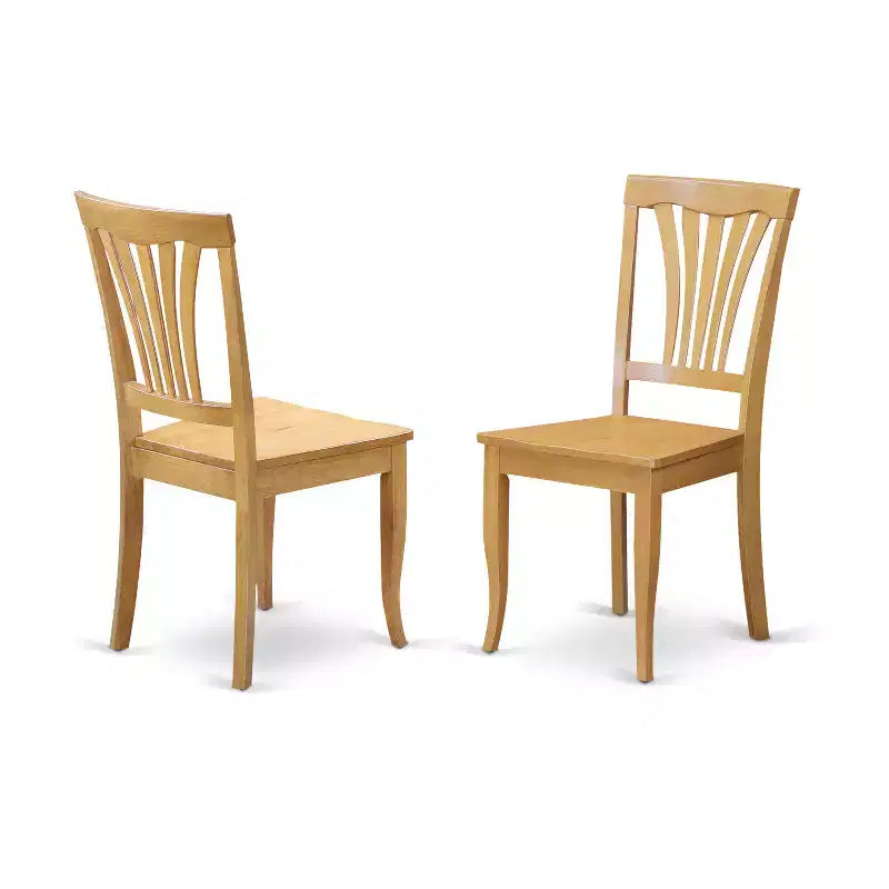 Table à manger HomeStock 7 pièces en chêne naturel ovale avec plateau en bois massif et 6 chaises