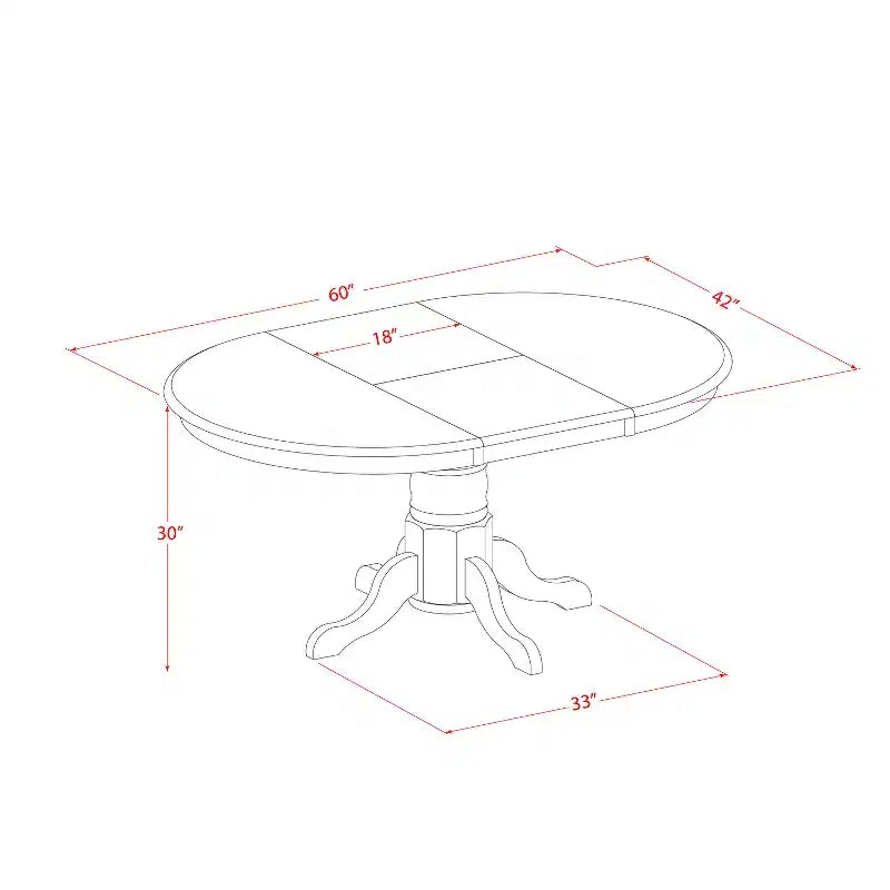 Table à manger HomeStock 7 pièces en chêne naturel ovale avec plateau en bois massif et 6 chaises