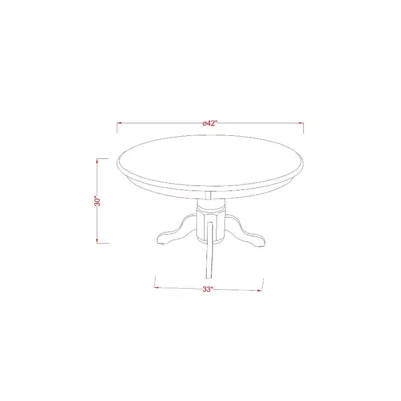 Ensemble de salle à manger 5 pièces moderne - Table ronde et 4 chaises de cuisine - Finition noire - HomeStock