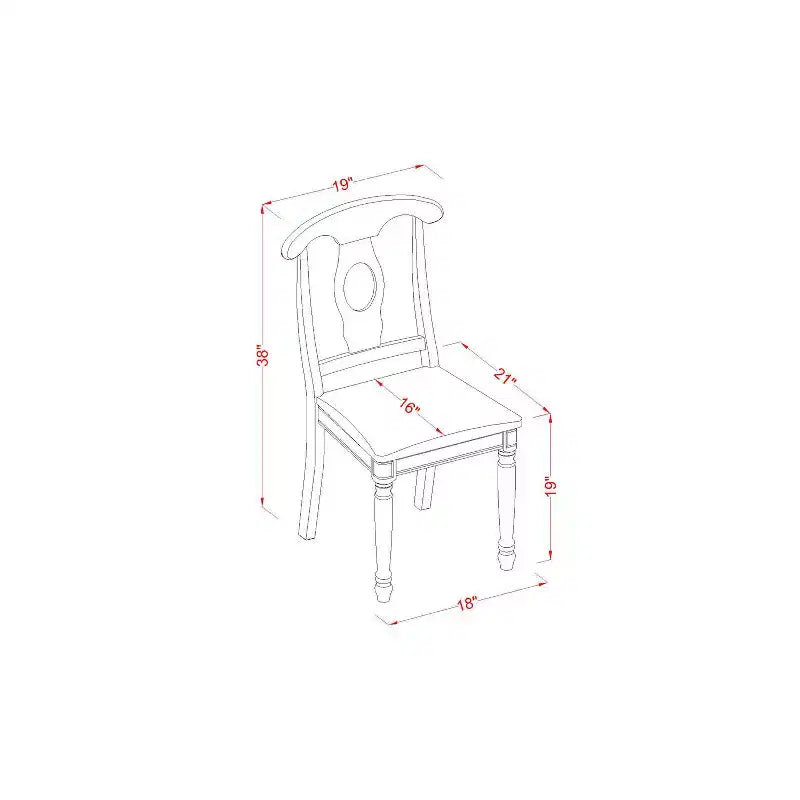 Ensemble de salle à manger 5 pièces moderne - Table ronde et 4 chaises de cuisine - Finition noire - HomeStock