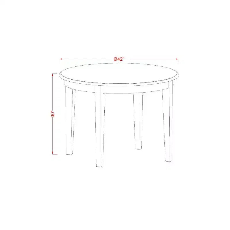Ensemble table de salle à manger ronde rustique - Petite table de cuisine avec chaises - Table style ferme