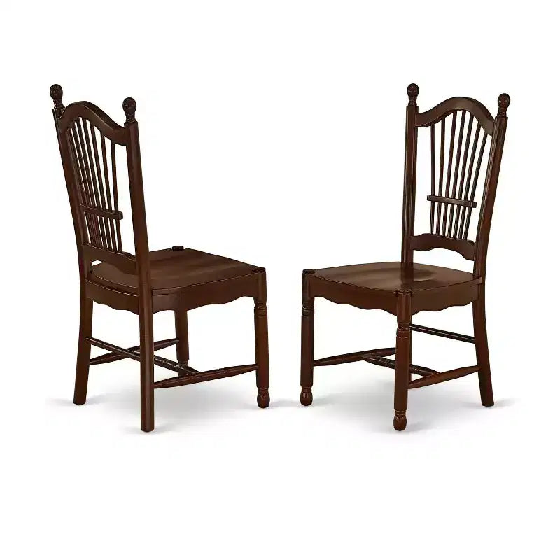 Ensemble de salle à manger style campagne française 3 pièces table et chaises - Table ronde en bois de 91 cm avec 2 sièges