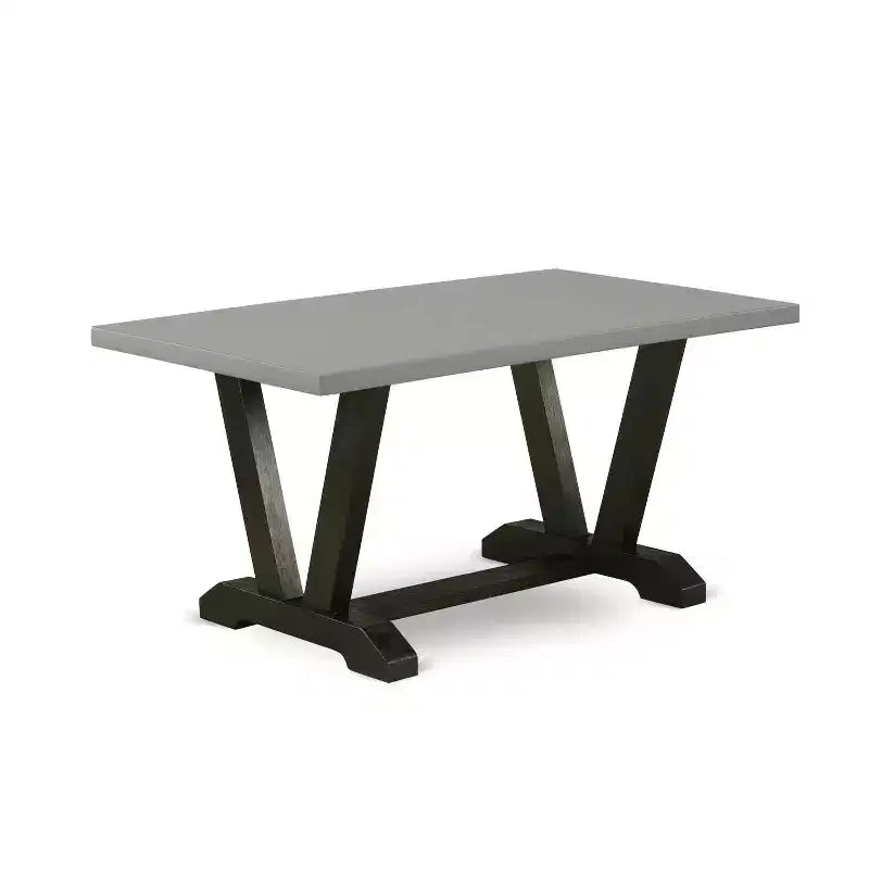 Table de salle à manger rectangulaire 6 pièces en bois massif finition chêne naturel avec 1 banc et 4 chaises avec