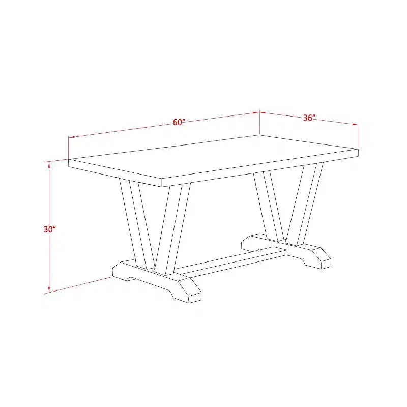 Table de salle à manger rectangulaire 6 pièces en bois massif finition chêne naturel avec 1 banc et 4 chaises avec
