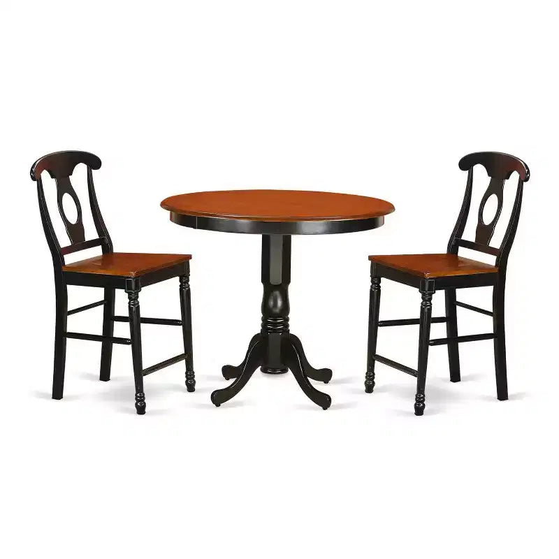 Asian Allure Dining Table Set - Kitchen Table & Bar Stool Set