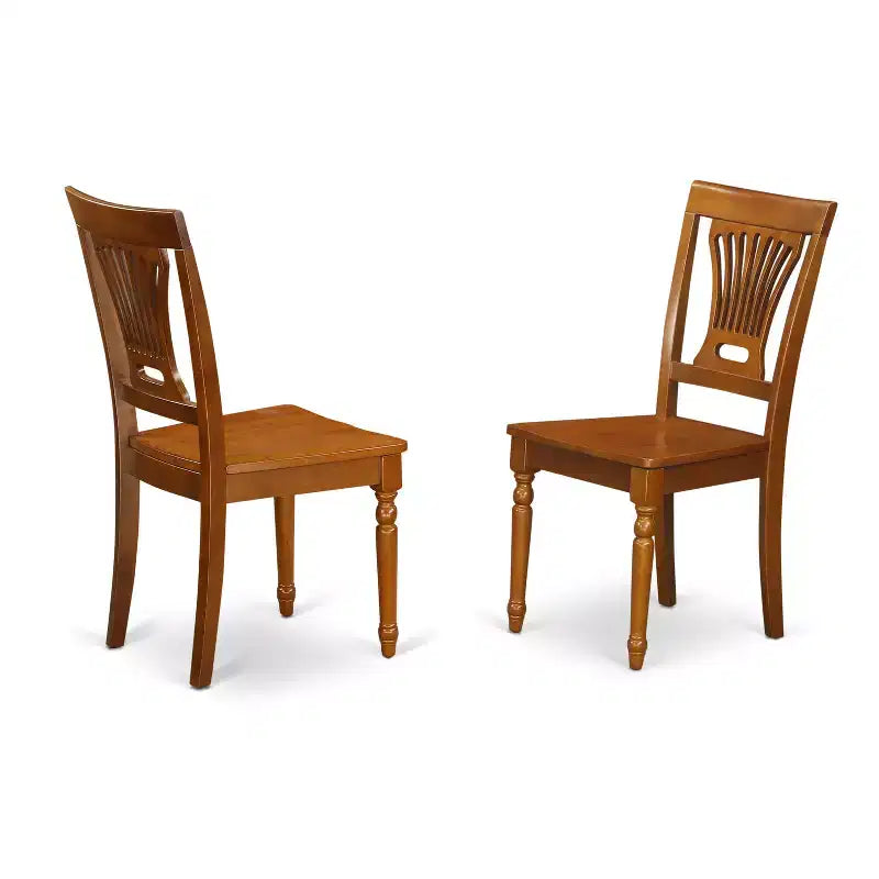 Ensemble de salle à manger Lakeside - Table et 4 chaises - Ensemble de cuisine en bois dur - Fini brun selle