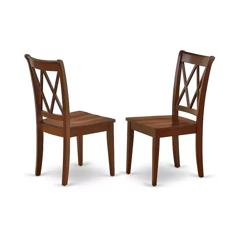 Ensemble de table de cuisine bohème - Ensemble de salle à manger 3 pièces pour petits espaces - Table rectangulaire et 2 chaises - Fini acajou