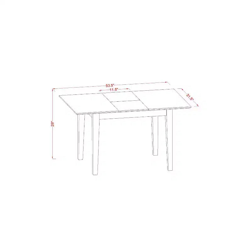 Ensemble de table de cuisine bohème - Ensemble de salle à manger 3 pièces pour petits espaces - Table rectangulaire et 2 chaises - Fini acajou
