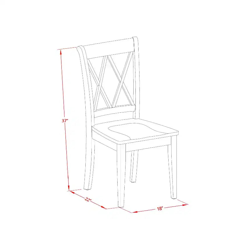 Ensemble de table de cuisine bohème - Ensemble de salle à manger 3 pièces pour petits espaces - Table rectangulaire et 2 chaises - Fini acajou