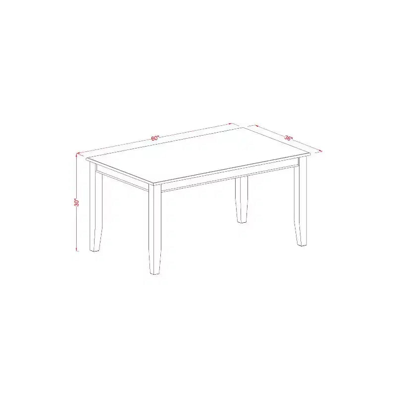 Ensemble de salle à manger contemporain - Table et 4 chaises avec banc - Ensemble dînette chic