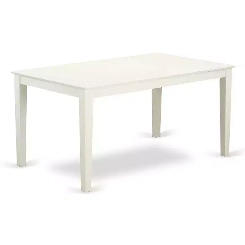 Ensemble de salle à manger rectangulaire - Ensemble table et 6 chaises - Fini blanc lin
