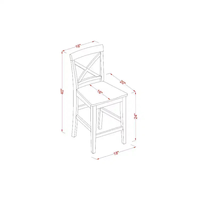 Ensemble de salle à manger moderne hauteur comptoir - Table de bistrot et tabourets de bar - Ensemble de salle à manger 4 personnes