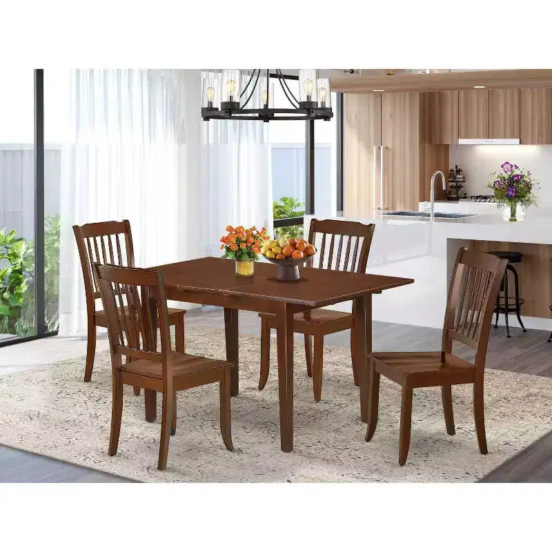 Ensemble de salle à manger élégant - Petite table et chaises - Meubles de salle à manger en bois massif