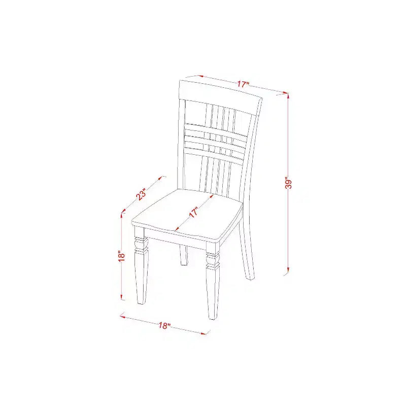 Ensemble de salle à manger rustique - Table de cuisine avec 8 chaises - Conception peu encombrante