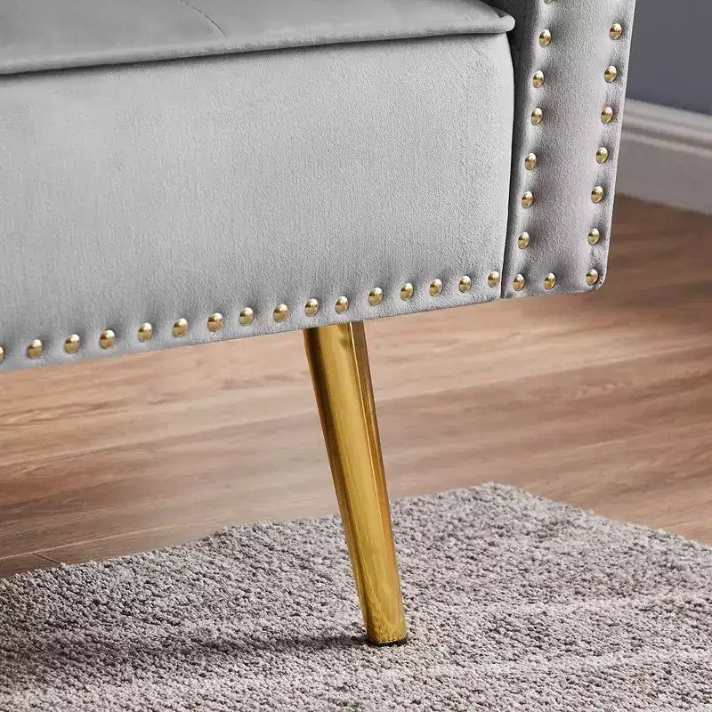 Canapé-lit convertible futon 69,6 avec 2 oreillers, causeuse rembourrée avec dossier réglable, canapé 2 places pour bureau, chambre d'amis, chambre à coucher