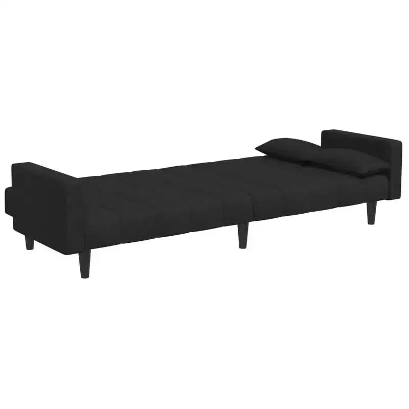 vidaXL Canapé-lit 2 places avec repose-pieds Meubles Maison Salon Tissu