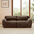 2-seater Modular Sofa,Soft Plush Fabric Anti-Slip Bottom,32D HD Sponge,No Assembly,Ergonomic Design,With Throw Pillows for Living Rooms