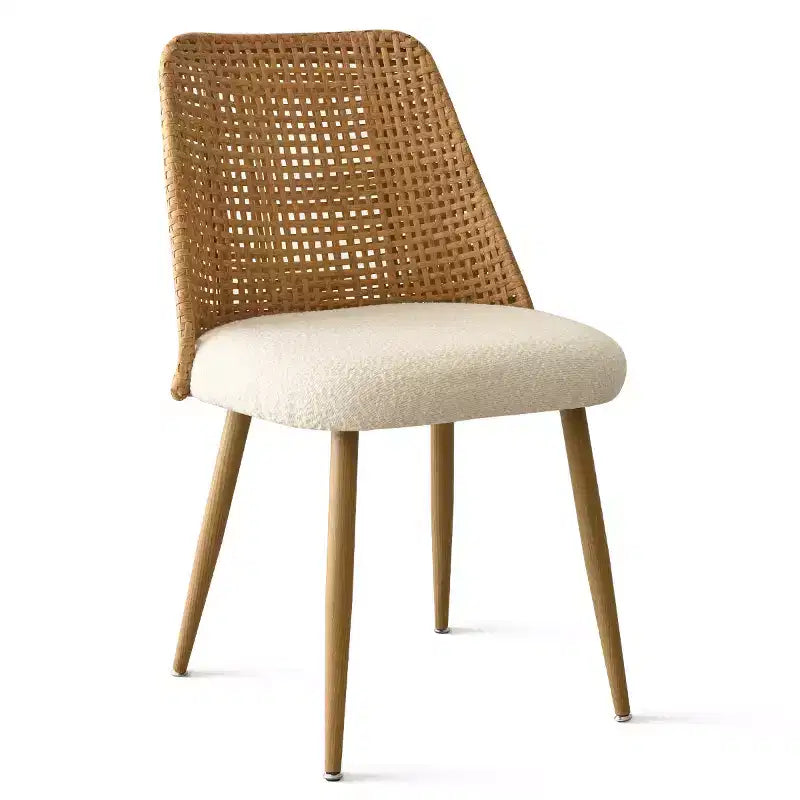 Ensemble de salle à manger moderne pour 8 personnes, table ovale de 79 po et chaises rembourrées à dossier en rotin, parfait pour les cuisines - Panipeachy